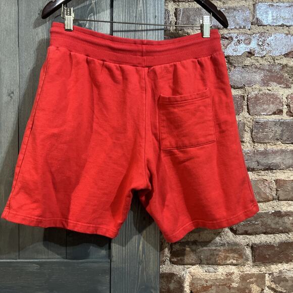 Raw Own The Now Men’s “REAL” Red Knit Sweat Shorts Size Small Drawstring - Picture 3 of 4